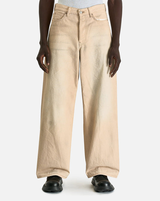 Acne Studios Men's Jeans 1981 Traffic Denim in Sand Beige