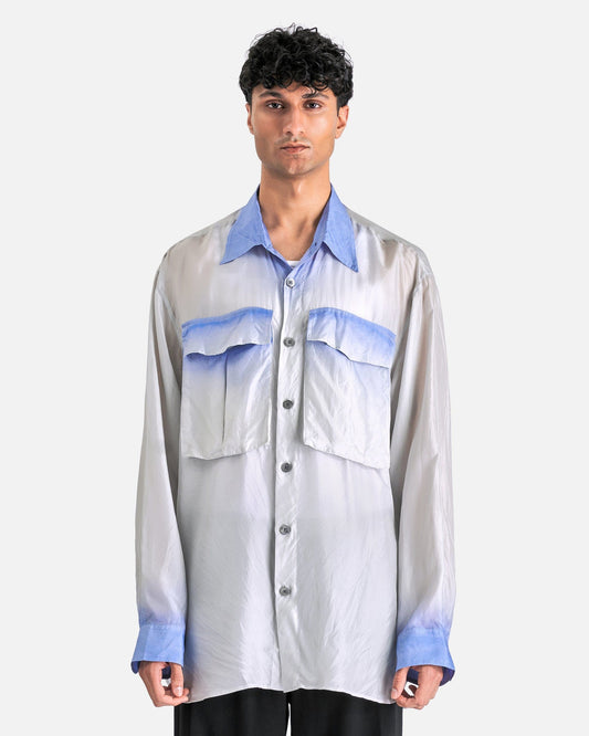 Dries Van Noten Men's Shirts Calander Tris Shirt in Blue
