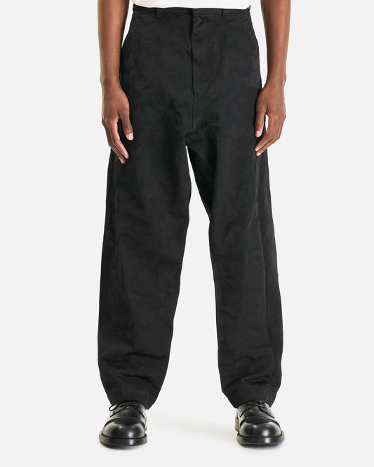 BLACK Comme des Garçons Men's Pants Camouflage Jacquard Pants in Black