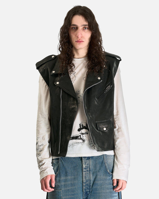 Ann Demeulemeester Men's Jackets Faltin Sleeveless Perfecto in Black