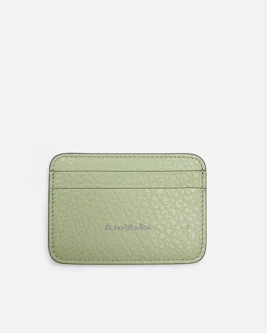 Acne Studios Leather Goods OS Leather Card Holder in Sage Green/Herb Green