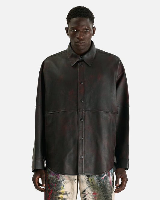 Acne Studios Men's Jackets Leather Jacket in Red/Black