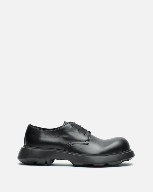 Acne Studios Men's Shoes Leather Lace-Up Shoes in Black