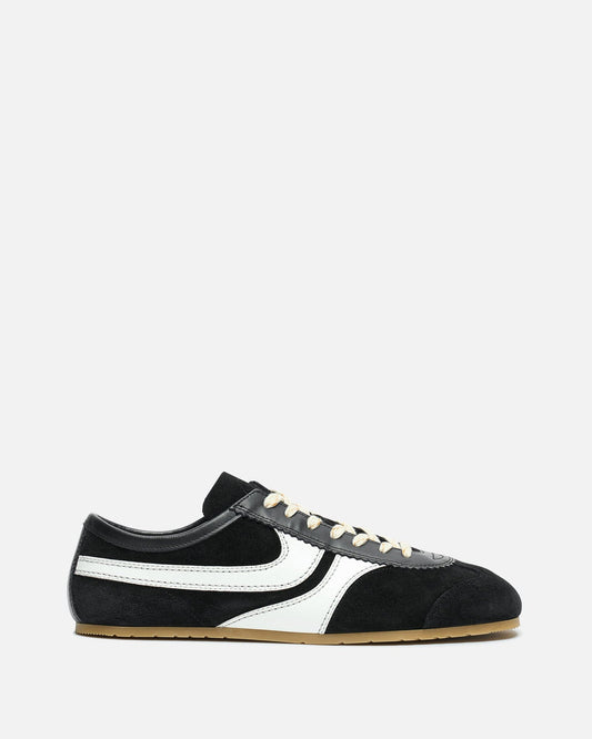 Dries Van Noten Men's Sneakers Leather Marathon Sneaker in Black