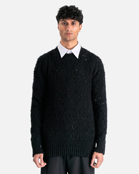 Dries Van Noten Men's Sweater Mikado Sweater in Black