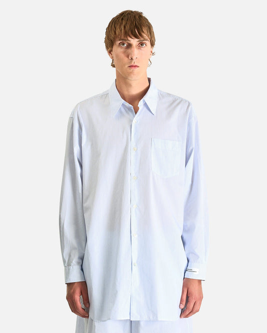 Magniberg Men's Shirts Night Shirt in Light Blue Stripes