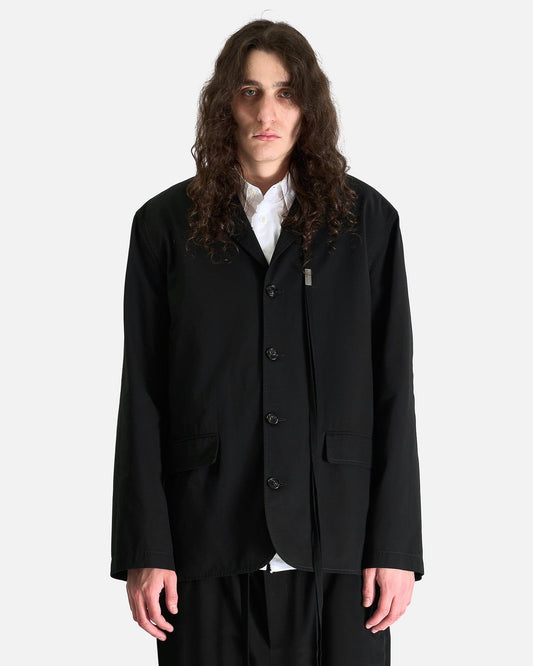 Ann Demeulemeester Men's Jackets Nilas Light Deconstructed Jacket in Black