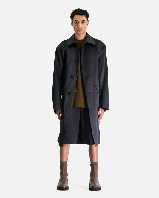 Dries Van Noten Men's Coat Randale Bis Coat in Navy