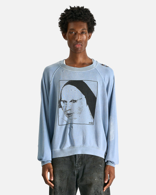Enfants Riches Deprimes Men's Sweatshirts Singing Nun Raglan Crewneck Sweatshirt in Damaged Lavender