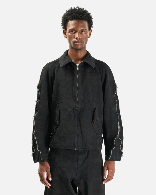 BLACK Comme des Garçons Men's Jackets Tonal Camouflage Jacket in Black